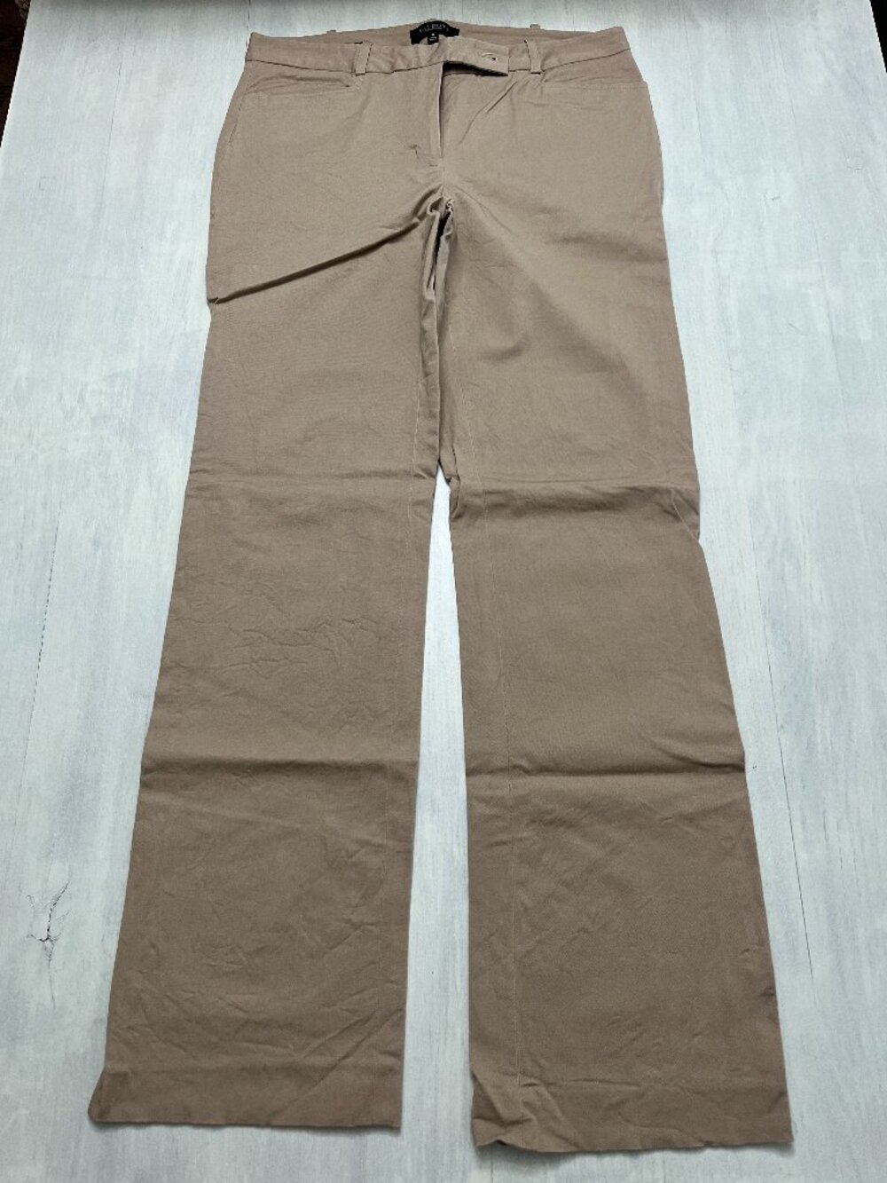 Talbots Signature Cotton-Blend Twill Pants in Khaki